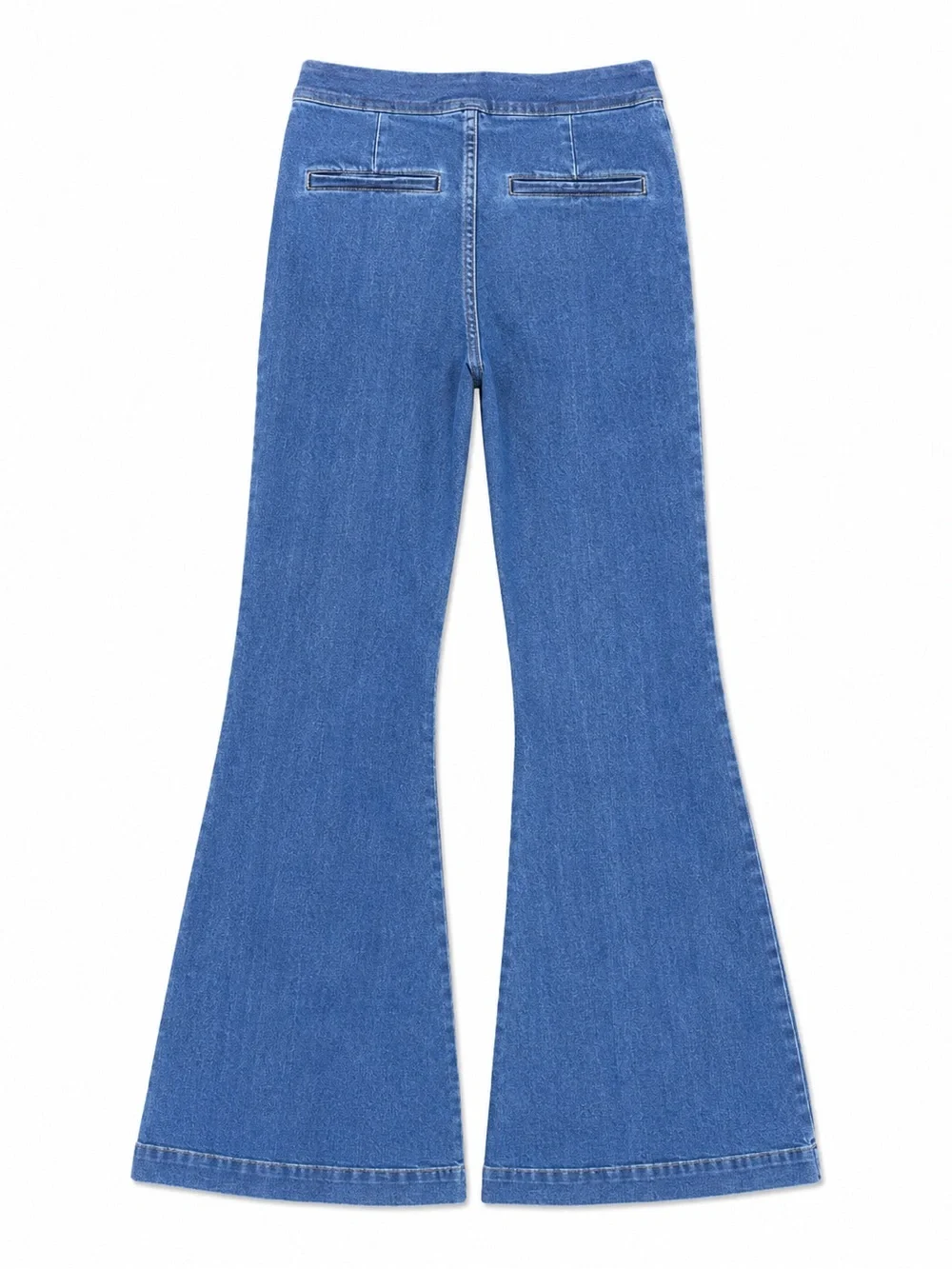 Alice + Olivia Dark Blue High-Waist Wide-Leg Jeans (28)